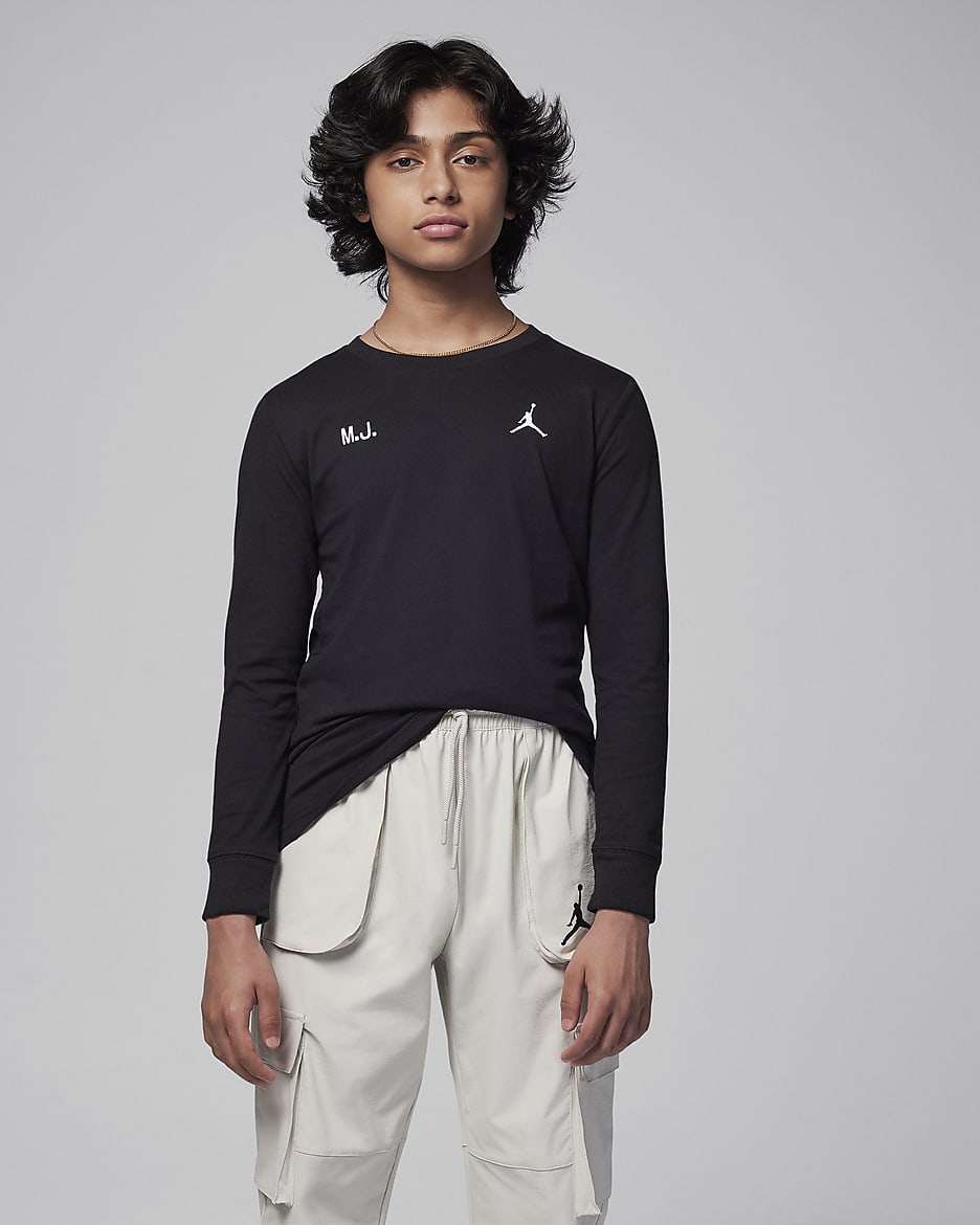 Jordan MJ Flight Big Kids Illusions Long Sleeve T Shirt